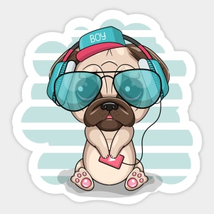 Cute little Pug Dog Sticker